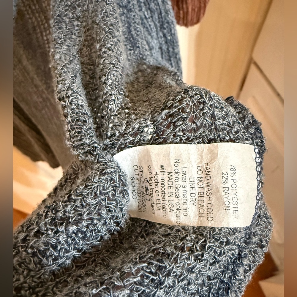 GeeGee Blue Open-Front Cardigan - Picture 3 of 4